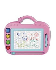 MAGNETIC CHILDREN'S DRAWING BOARD PINK (L)